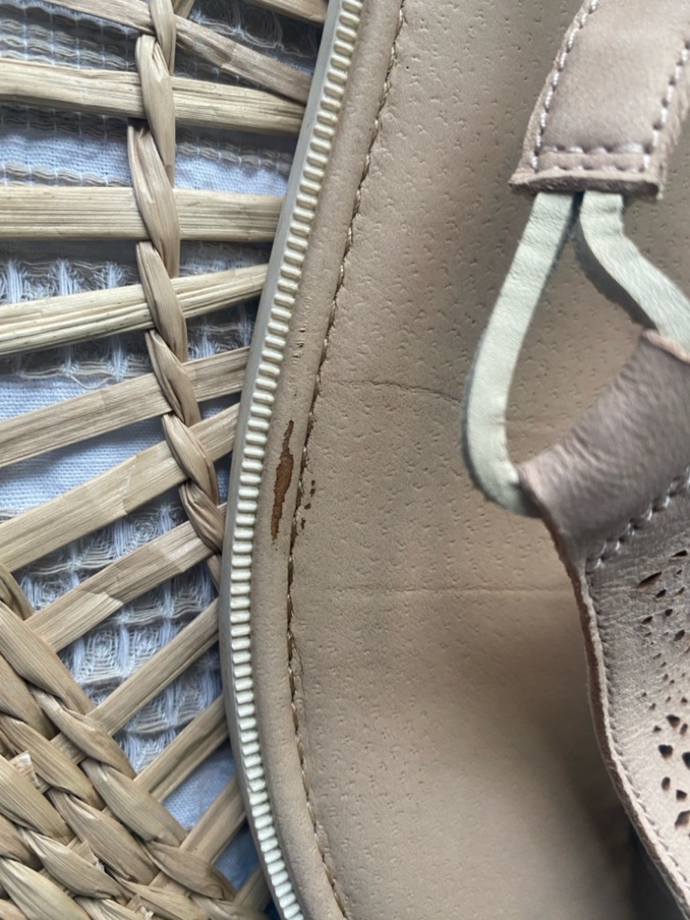 Sperry Top Slider Calla Jade in Tan Laser-Cut Thong Sandals - Picture 5 of 8